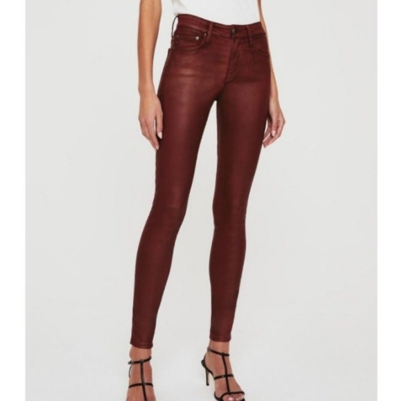 AG Adriano Goldschmied Women's Farrah Skinny Ankle Pants - Printed Sateen Casual Pants